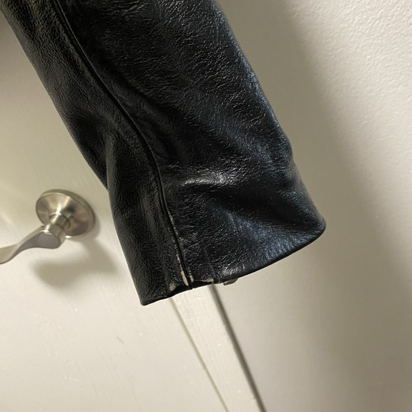 Nwt Women's‎ Re/done Brand Distressed Italian Leather Moto Black Jacket S $1250 - Picture 6 of 16